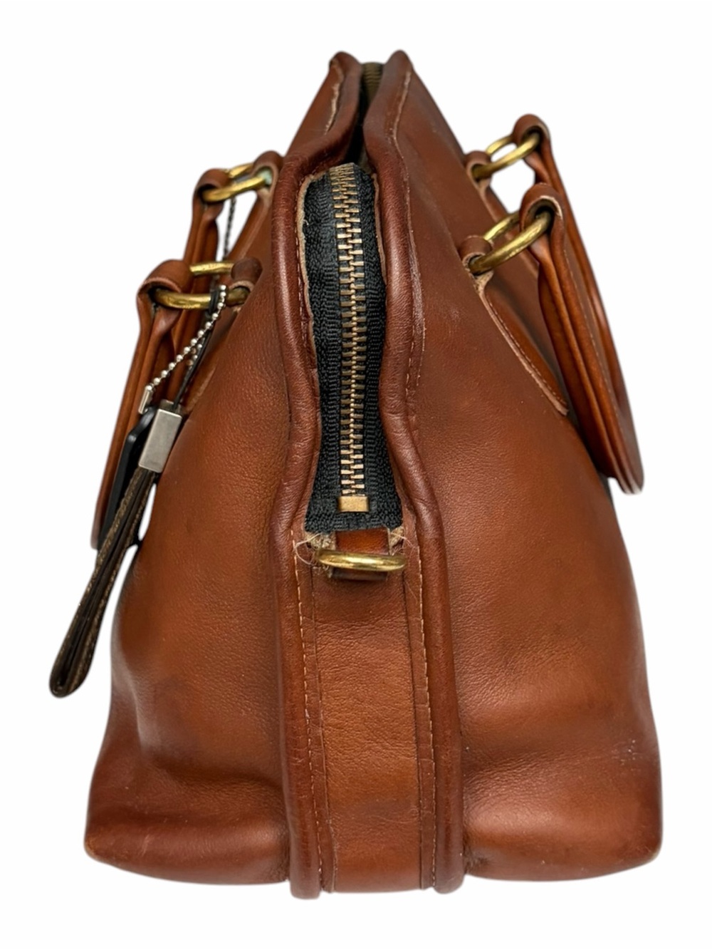 Vintage Coach Baxter Satchel Brown Glove-Tanned Leather Bag British Tan Bag - Picture 3 of 17